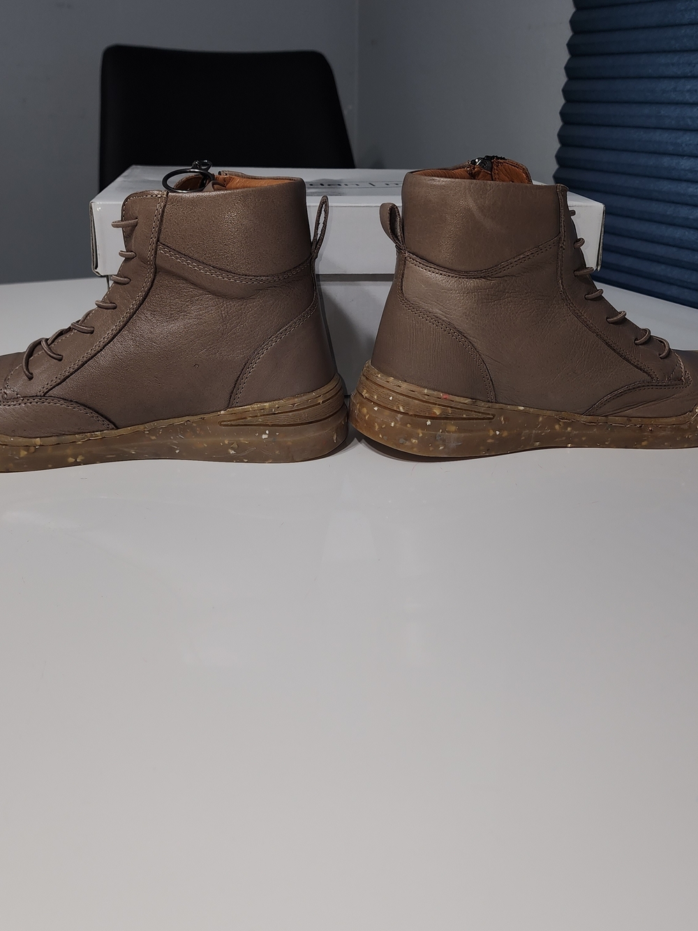 Sheridan Mia Taupe Lace-Up Ankle Boots with Side Zip New With Imperfections - Picture 3 of 9